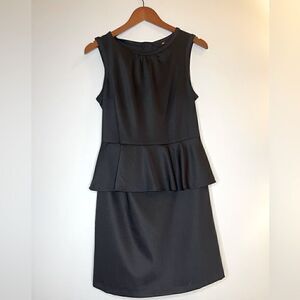 H&M Black Peplum Dress Size 10